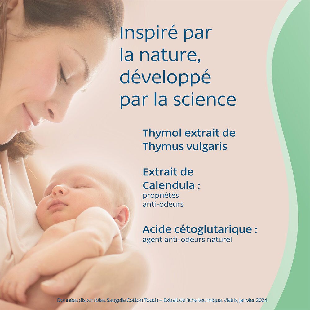 Saugella - Cotton Touch - Serviettes Hygiéniques spéciale Maternité - Période Post-partum - Protection Renforcée Contre les Fuites - Haute Absorption - Paquet de 10