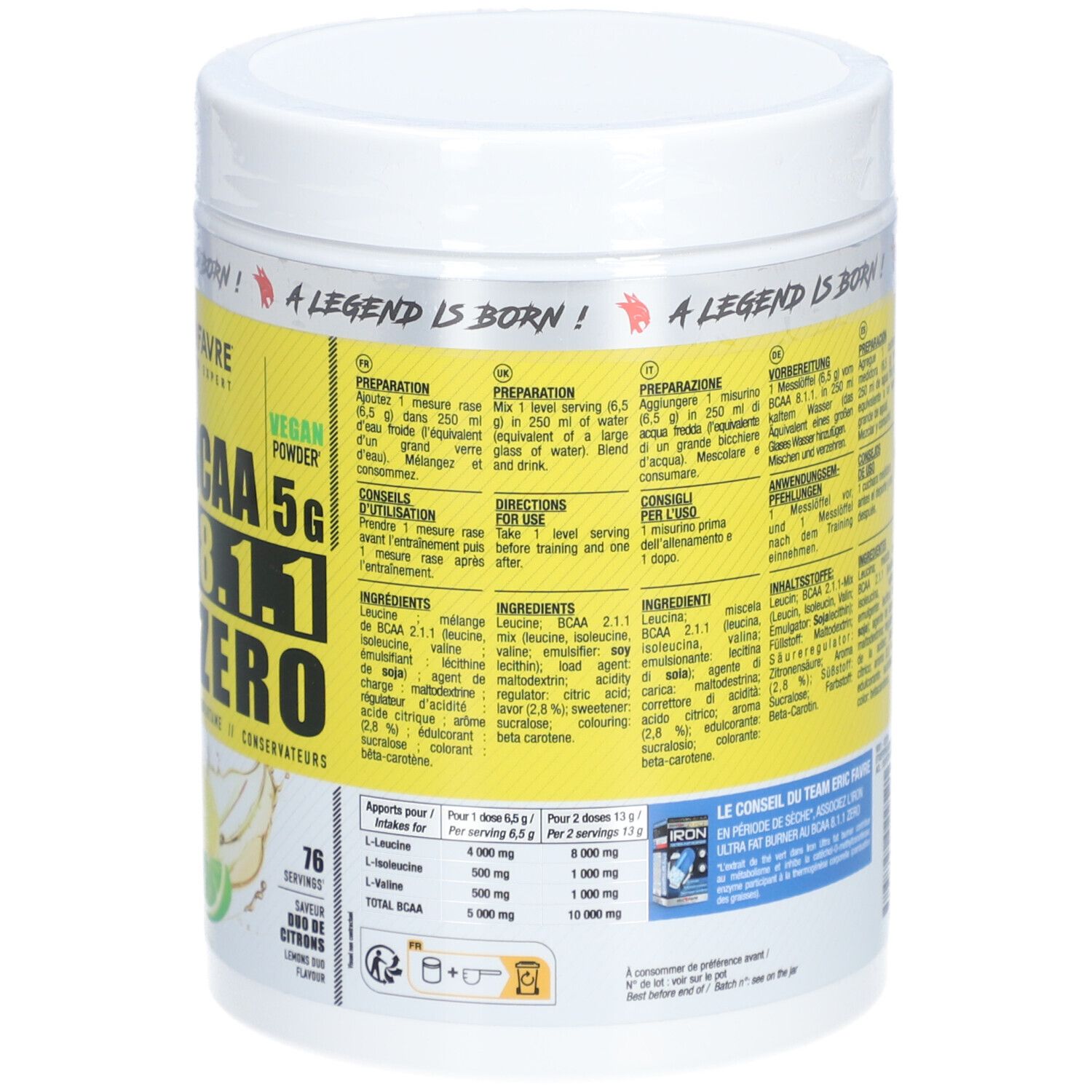 Eric Favre BCAA 811 VEG Citron