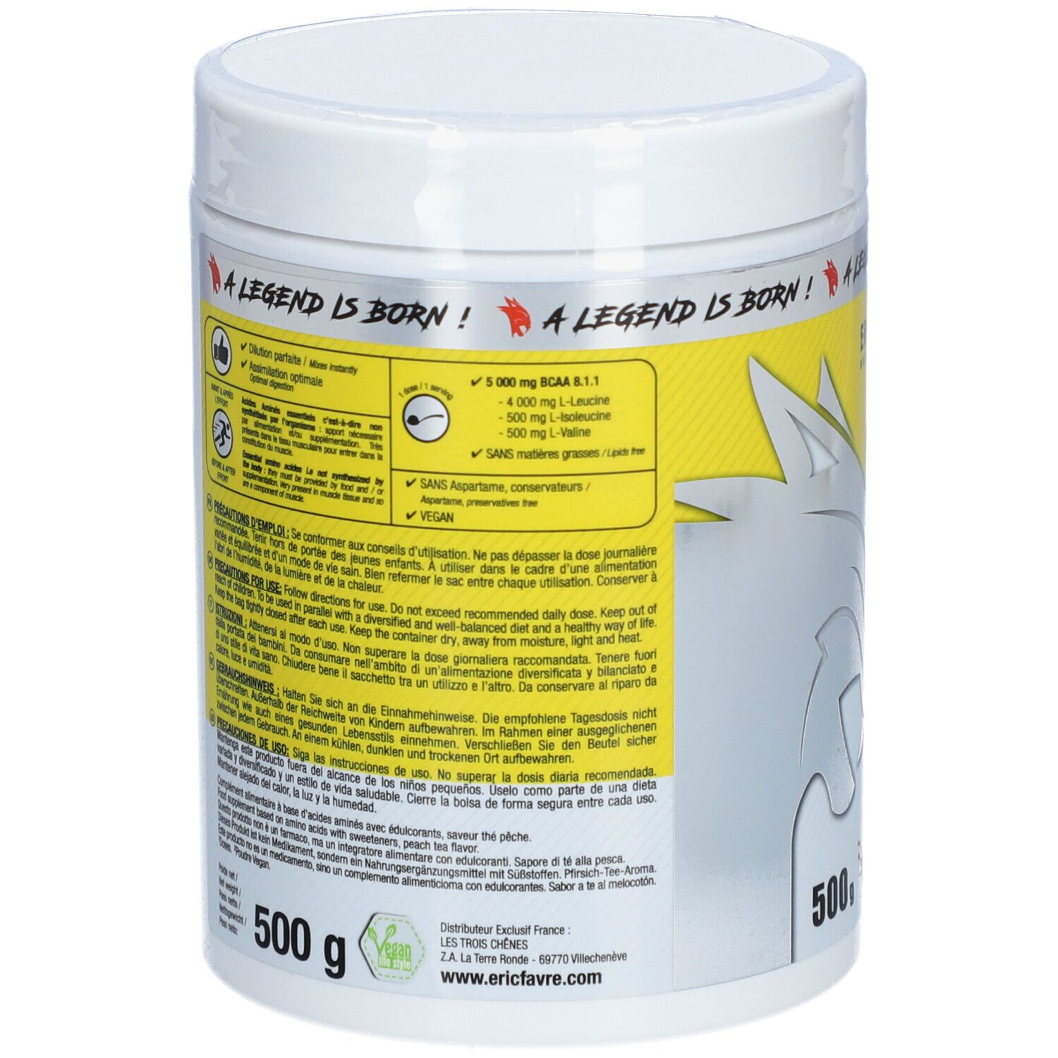 Eric Favre BCAA 811 VEG Thé Pêche