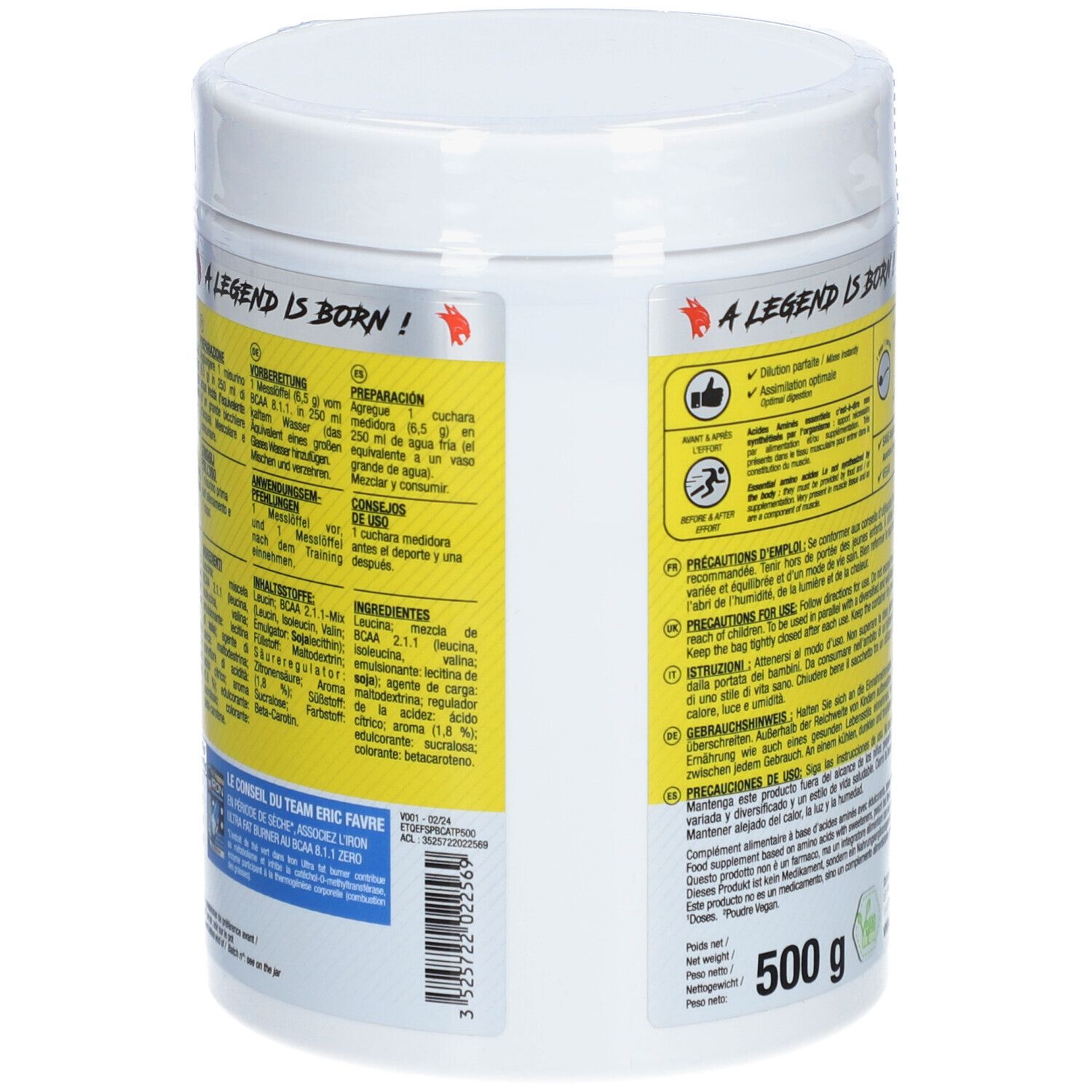 Eric Favre BCAA 811 VEG Thé Pêche