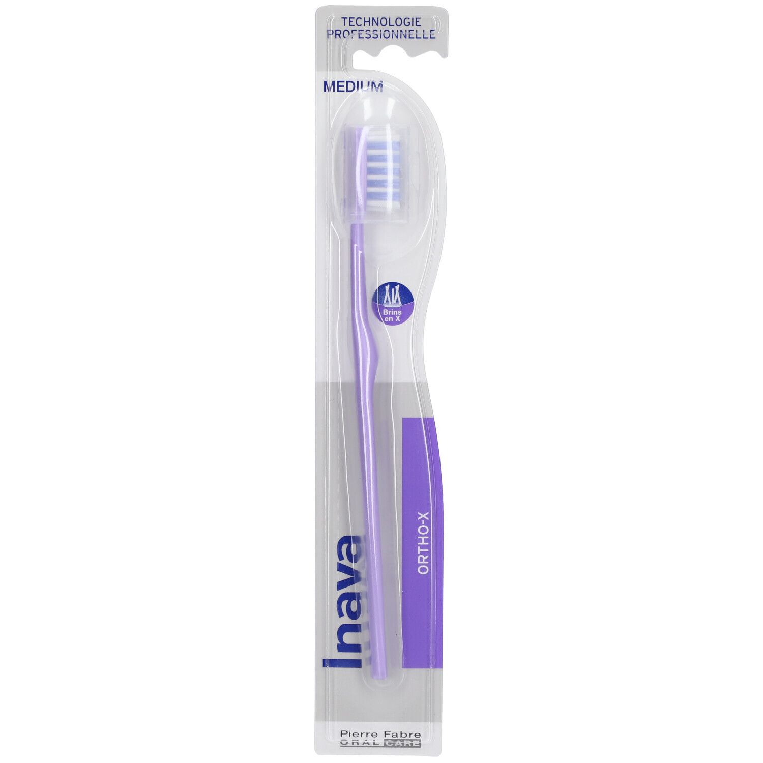 Inava Ortho-X Brosse à dents orthodontique medium