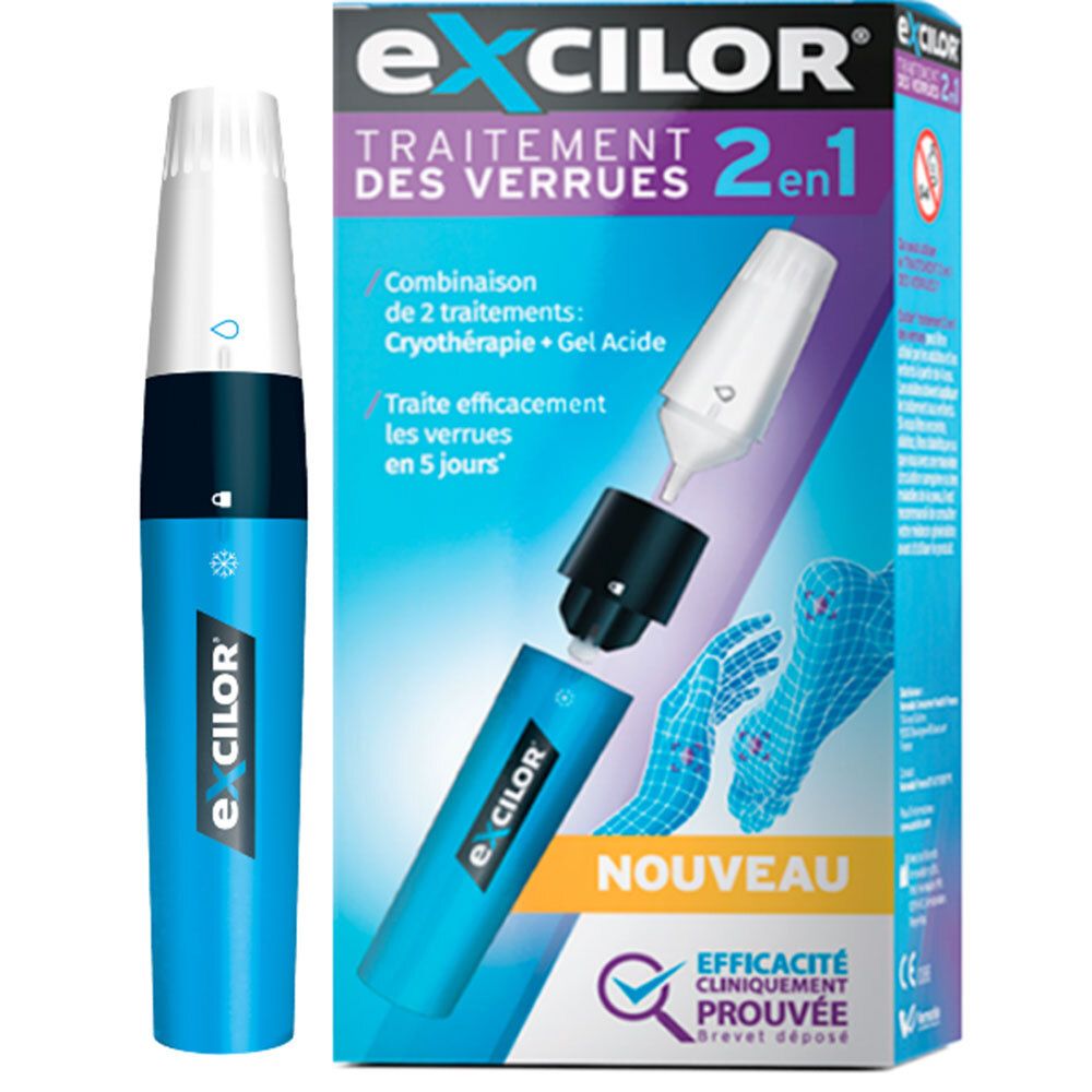 EXCILOR Traitement des Verrues 2 en 1