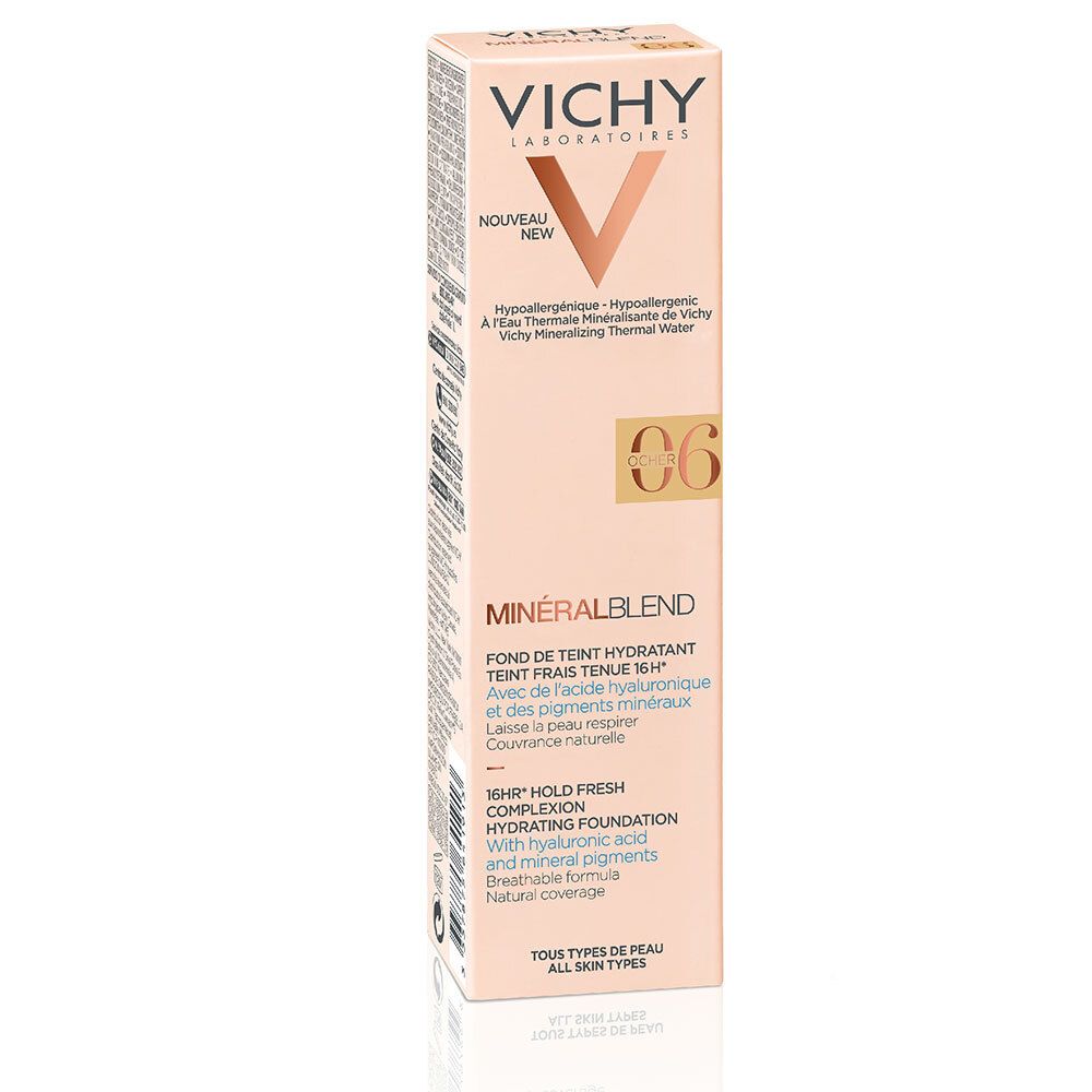 Minéralblend Fond de teint hydratant teint frais Tube 30ml - Teinte 06 OCHER