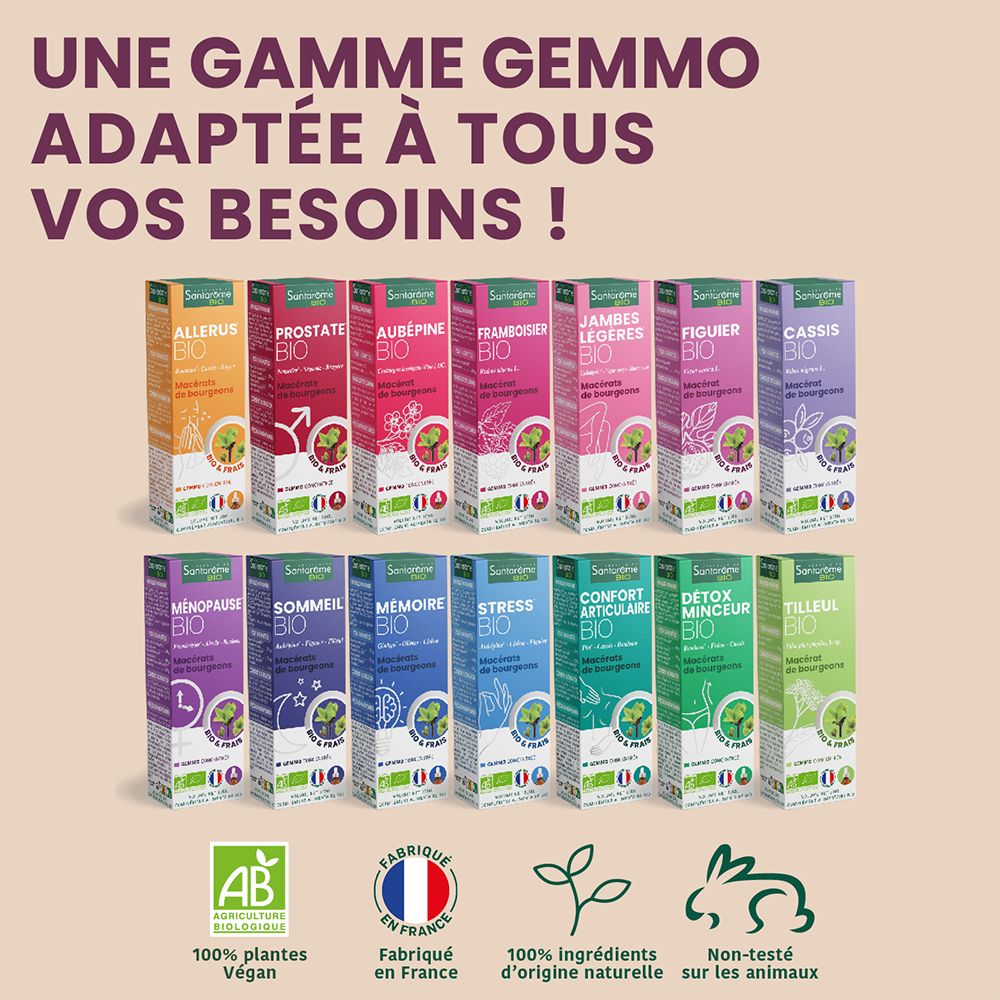 Santarome Bio Complexe Stress 3 Bourgeons Bio et Frais C12