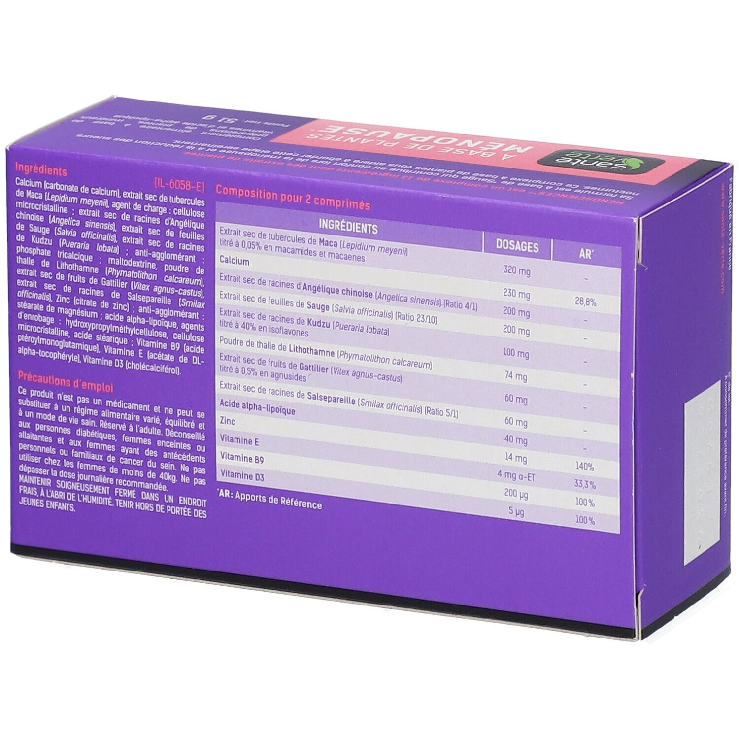 SANTE VERTE Ménosciences® Confort de la ménopause