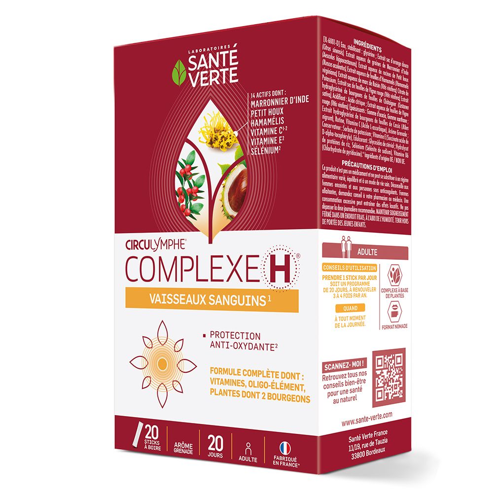 Santé Verte® Circulymphe® Complexe H sticks à boire