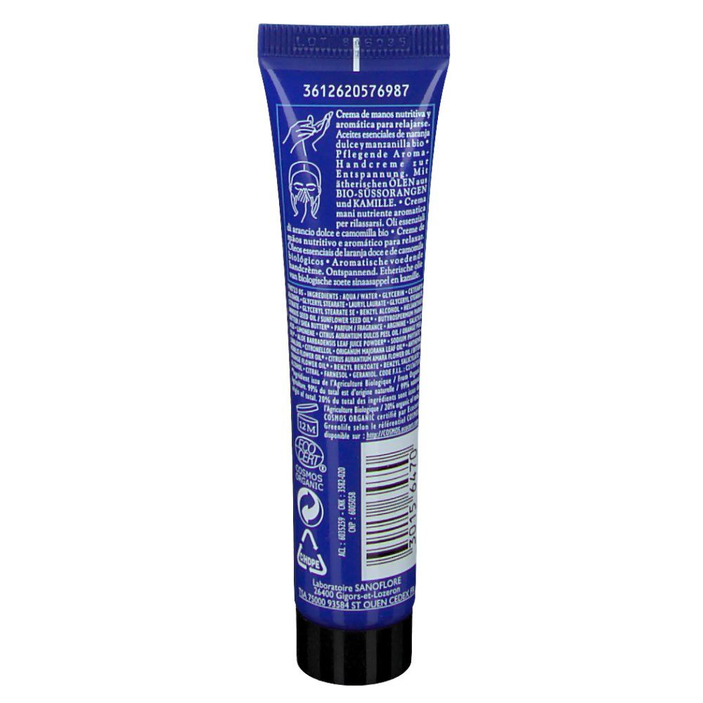 Sanoflore Crème mains nourrissante aromatique Orange douce & Camomille bio