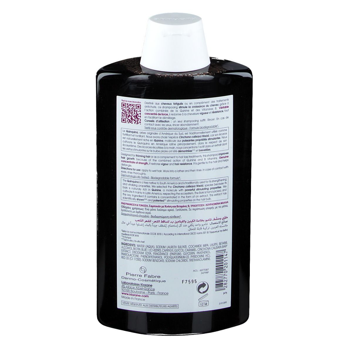 Klorane Fortifiant & Stimulant Shampooing à la Quinine et aux Vitamine B
