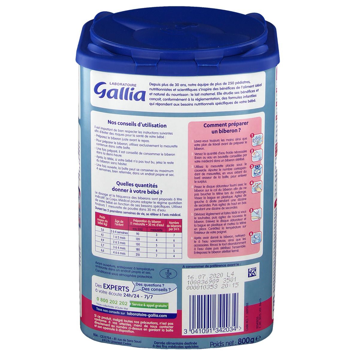 Gallia Bébé Expert AR 1 Anti-régurgitations 0-6 mois