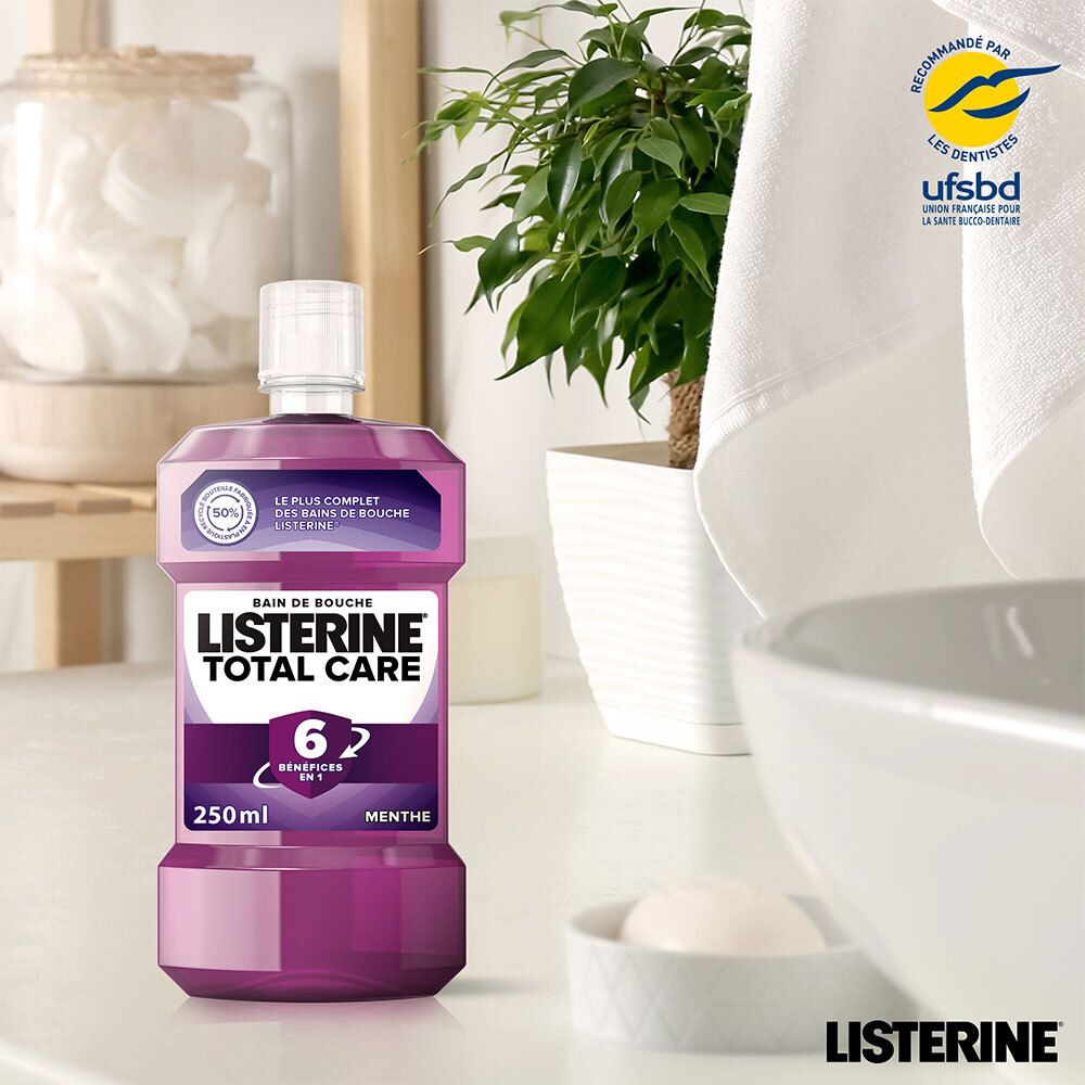 Listerine Bain de Bouche 6 En 1 Total Care, 250 ml