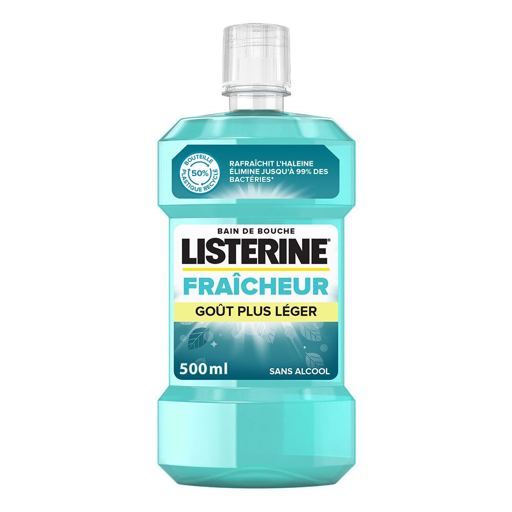 LISTERINE® Bain de Bouche Fraîcheur Goût Plus Léger sans alcool