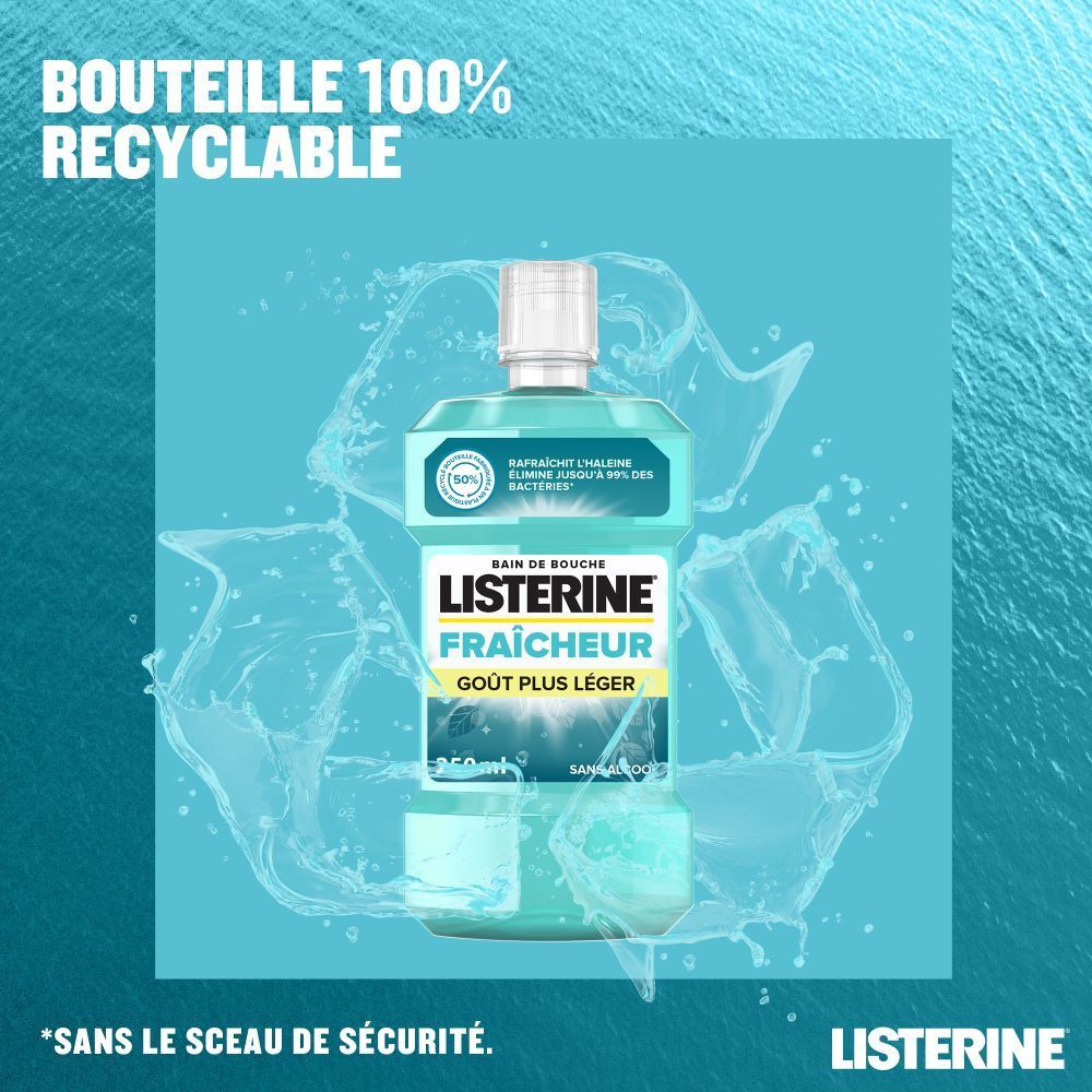 LISTERINE® Bain de Bouche Fraîcheur Goût Plus Léger