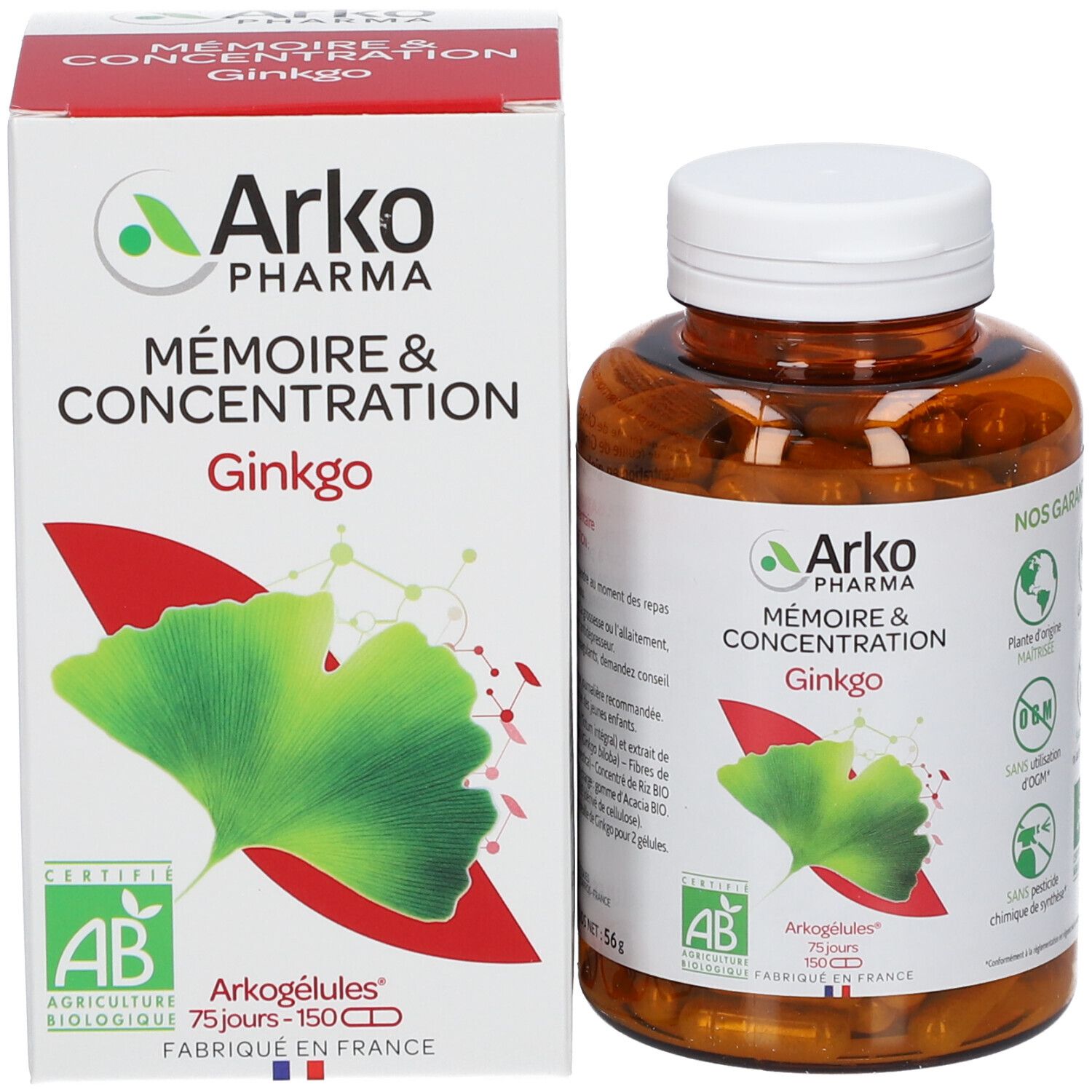 ARKOPHARMA Arkogélules Gingko bio 150 pc(s) - Redcare Pharmacie