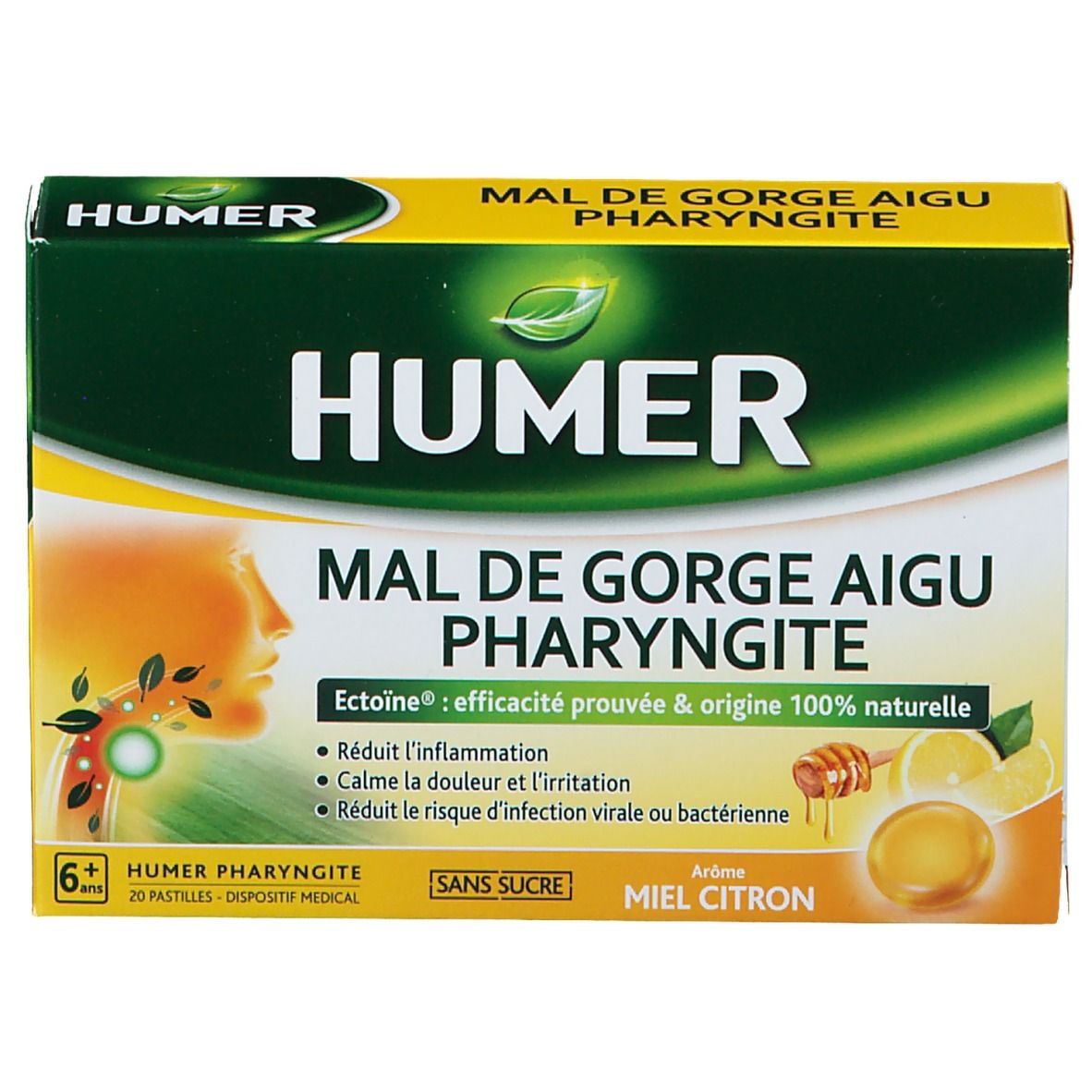 Humer Pharyngite Miel Citron
