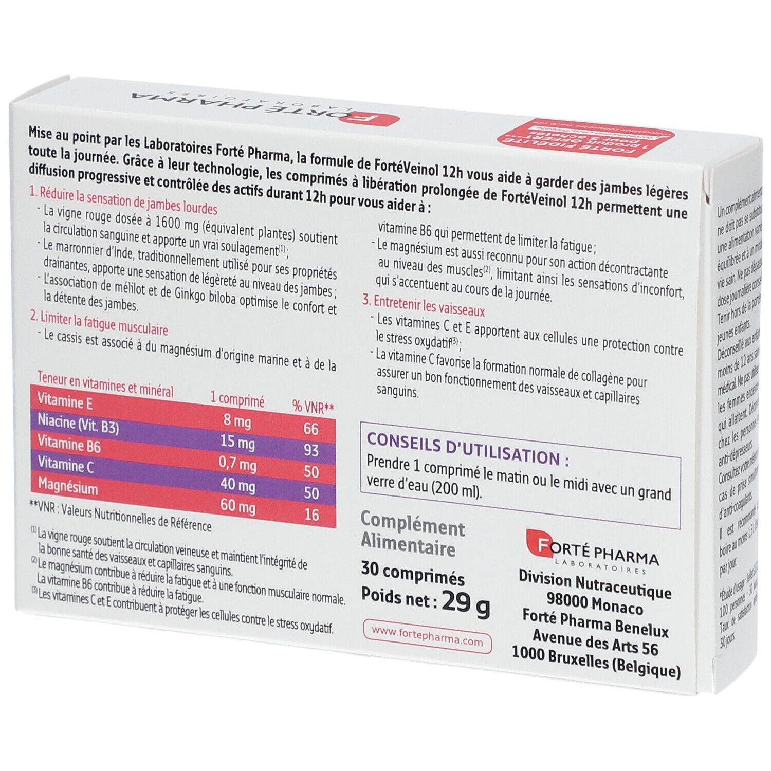Forté Pharma FortéVeinol 12H