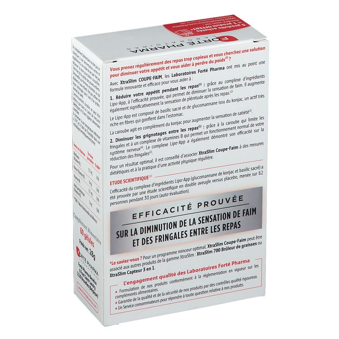 Forté Pharma XtraSlim Coupe-Faim Xtra Fort