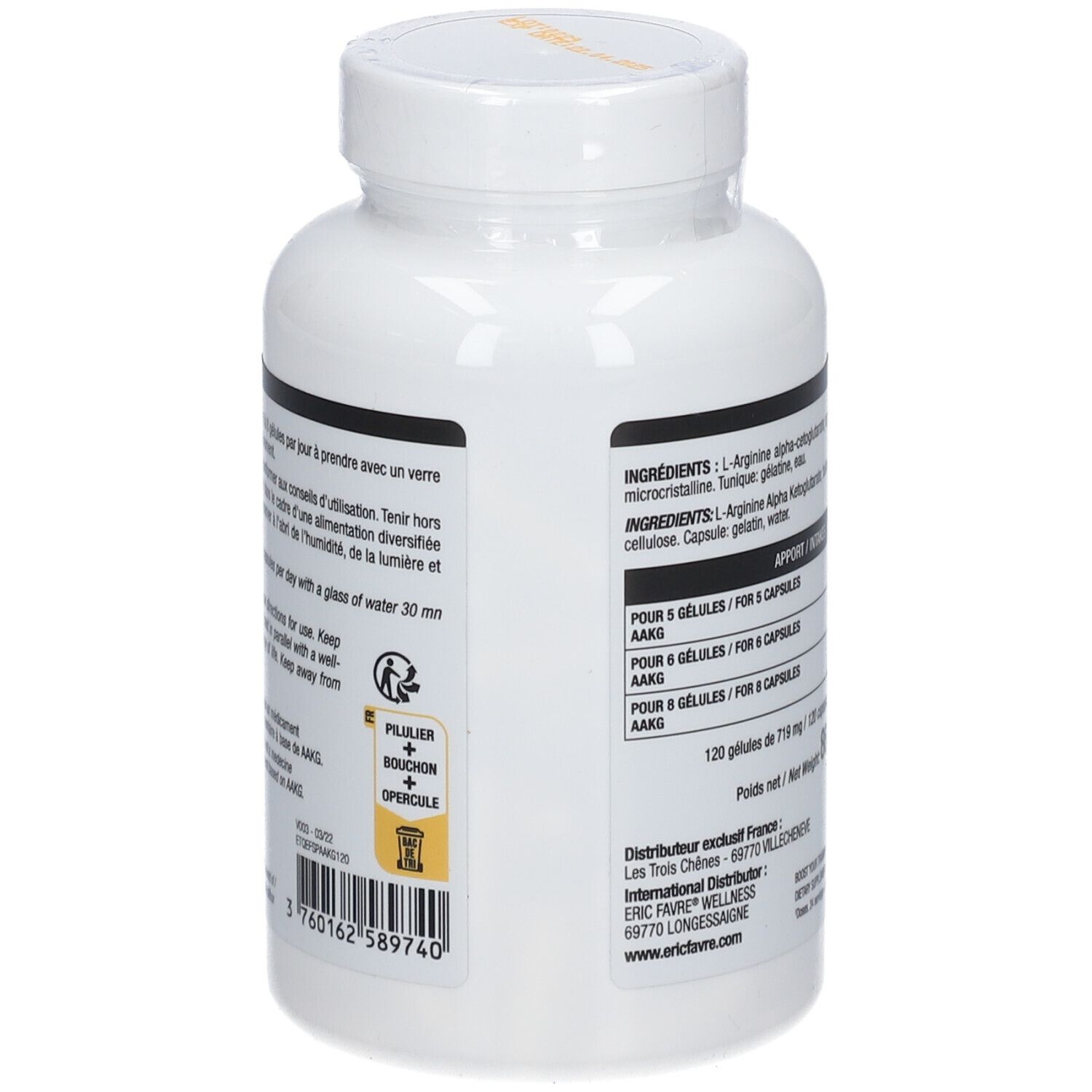 ERIC FAVRE AAKG 2500 - L-Arginine Alpha-Ketoglutarate