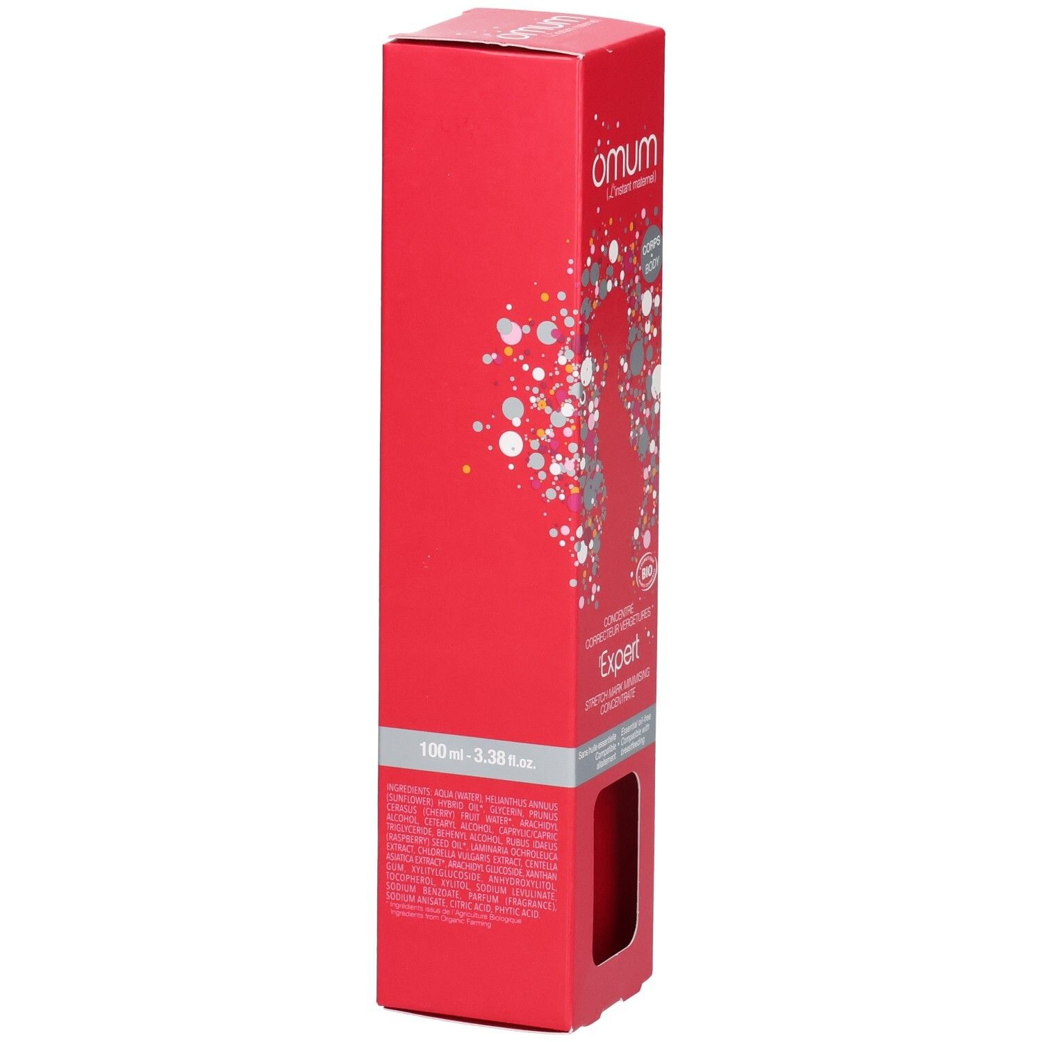Boîte Omum Expert concentré. Face avant avec informations produit.