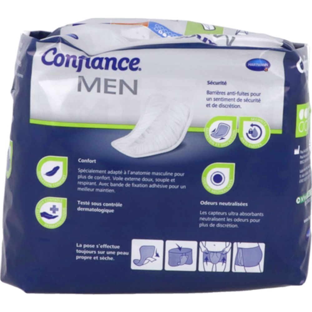 CONFIANCE MEN ABSORPTION 3 G - Protection absorbante spécifique homme  - sac 14