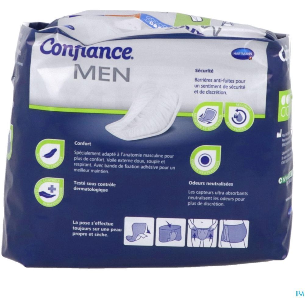 CONFIANCE MEN ABSORPTION 3 G - Protection absorbante spécifique homme  - sac 14