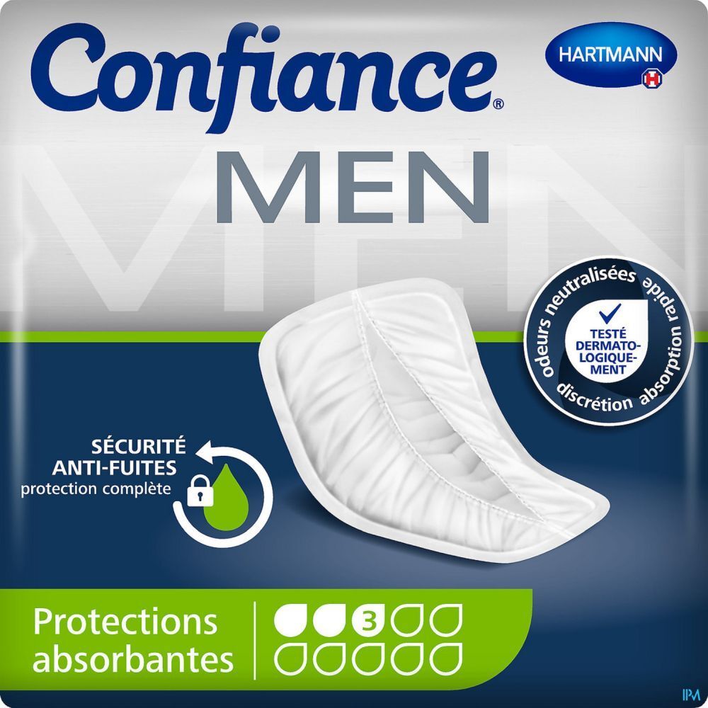 CONFIANCE MEN ABSORPTION 3 G - Protection absorbante spécifique homme  - sac 14