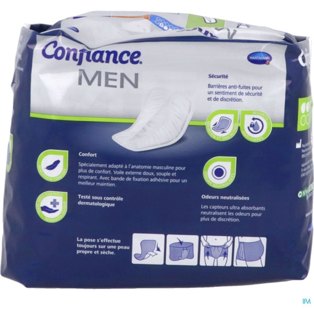 CONFIANCE MEN ABSORPTION 3 G - Protection absorbante spécifique homme  - sac 14