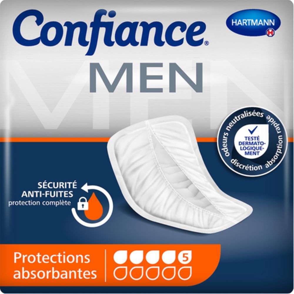 CONFIANCE MEN ABSORPTION 5 G PROTECTION - Protection absorbante spécifique homme  - sac 14