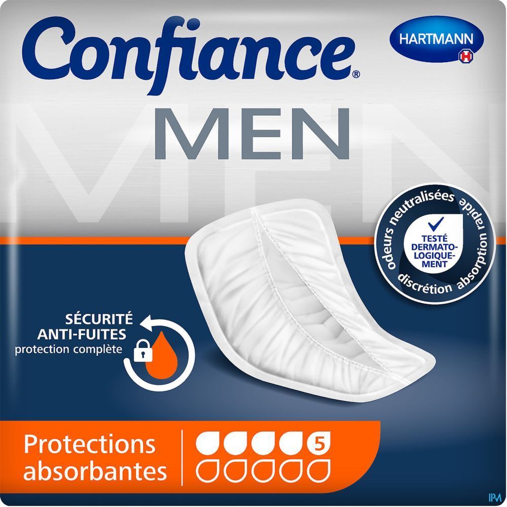 CONFIANCE MEN ABSORPTION 5 G PROTECTION - Protection absorbante spécifique homme  - sac 14
