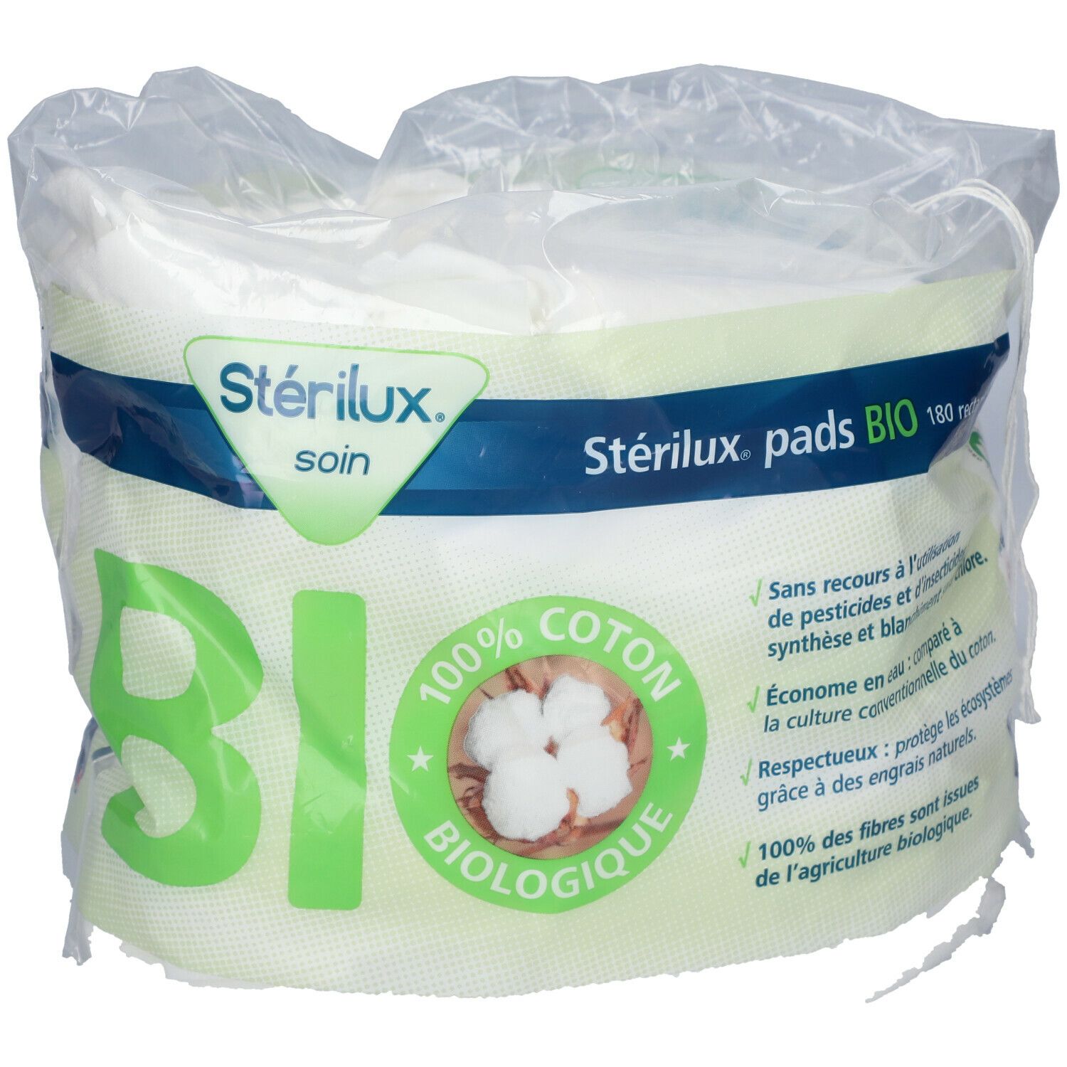 Hartmann Stérilux® Pads, Rectangle de coton hydrophile bio