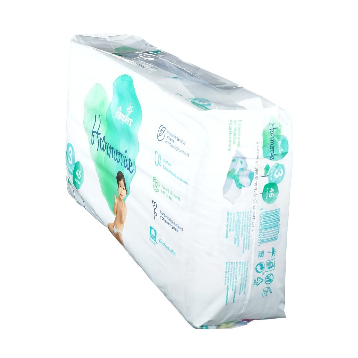 Pampers Harmonie Couches Taille 3 6-12 kg 46 pc(s) - Redcare Pharmacie