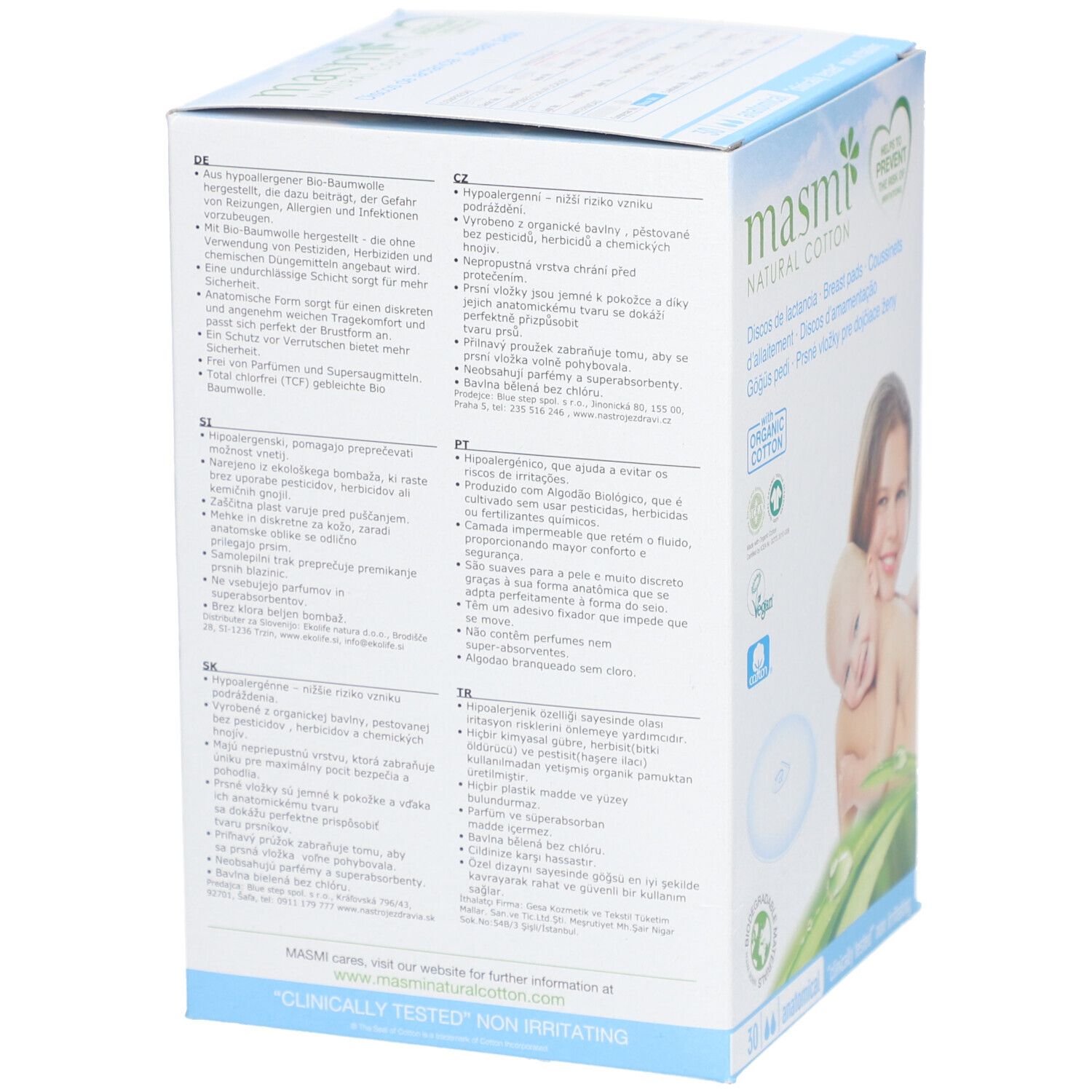Masmi Coussinets d'Allaitement en Coton Bio