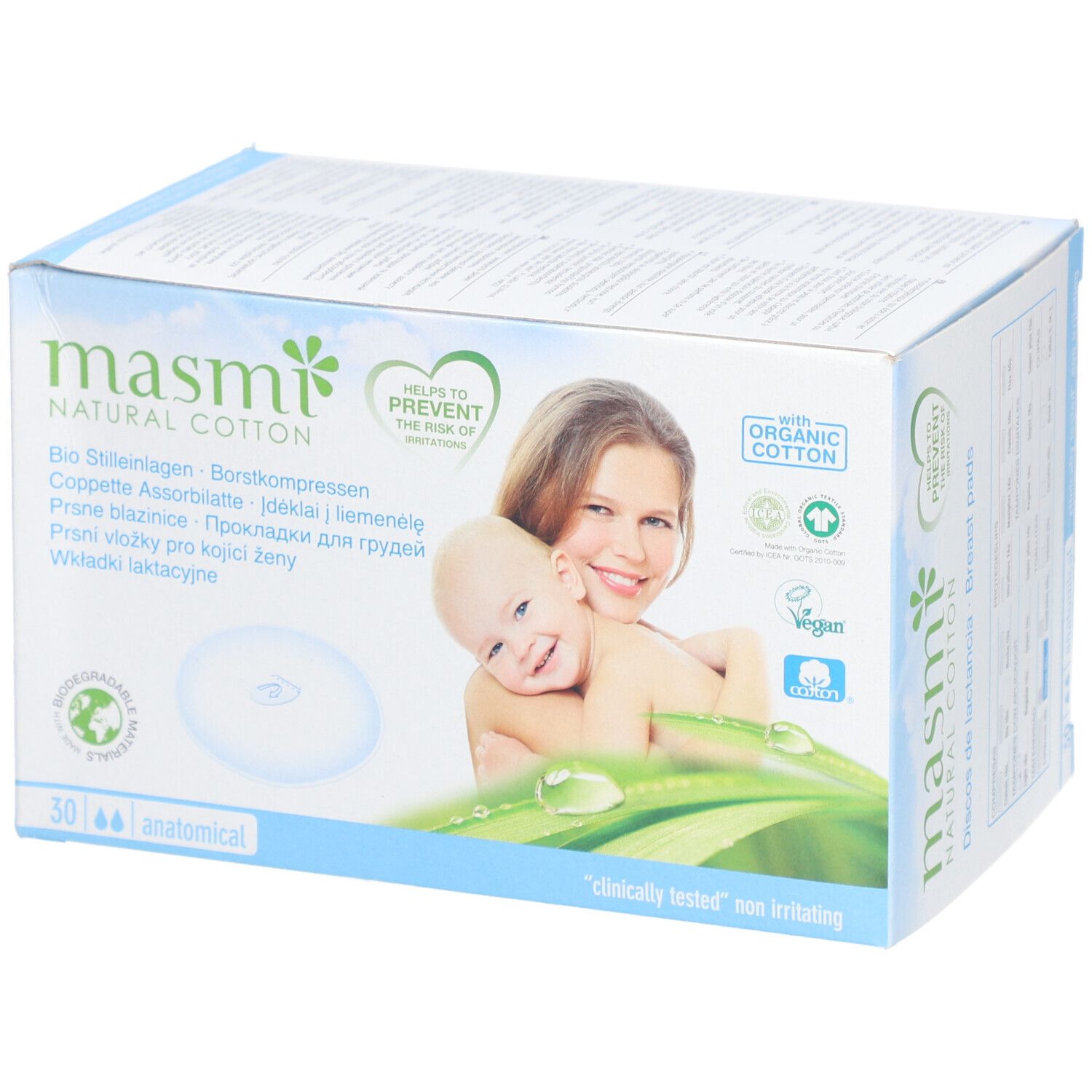 Masmi Coussinets d'Allaitement en Coton Bio