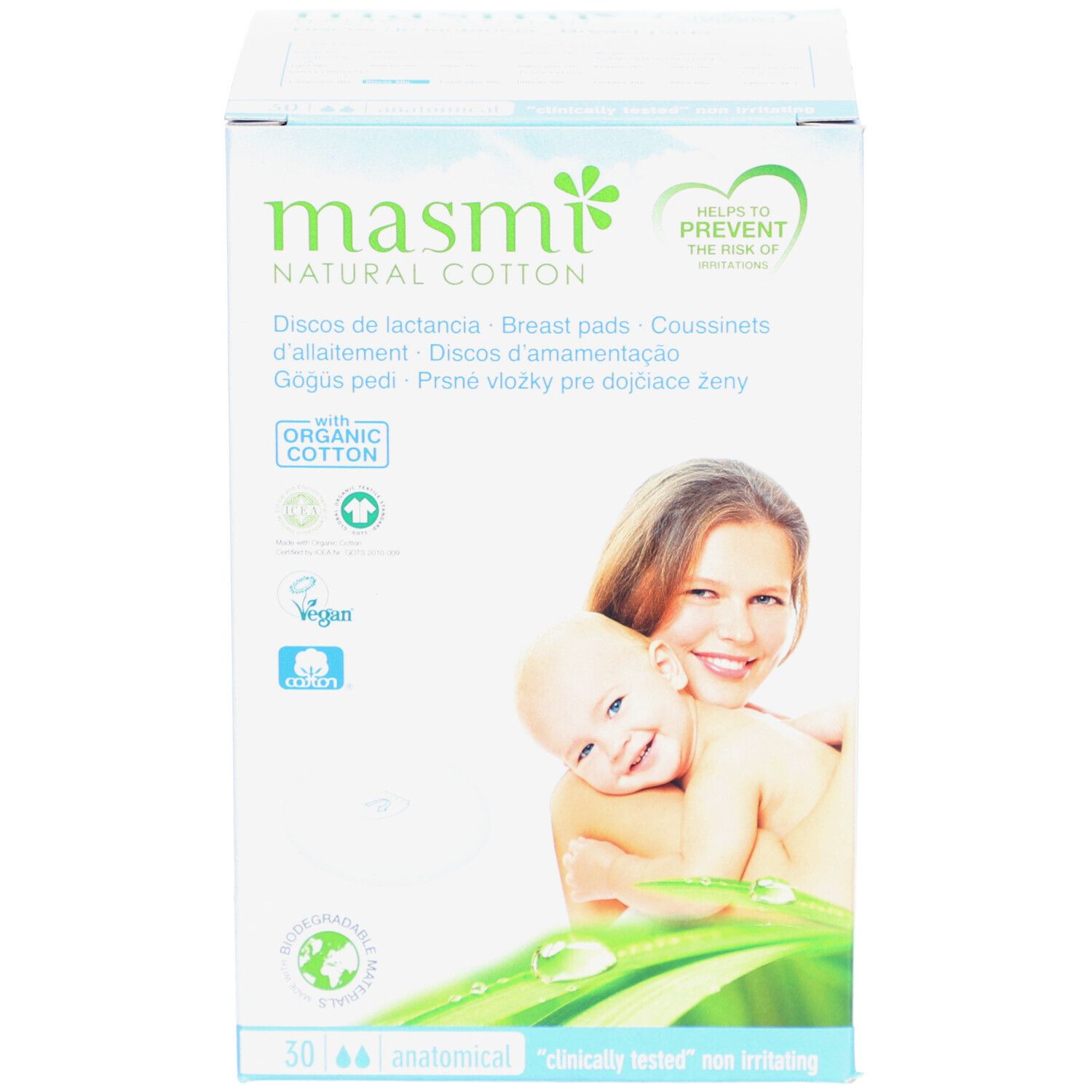 Masmi Coussinets d'Allaitement en Coton Bio