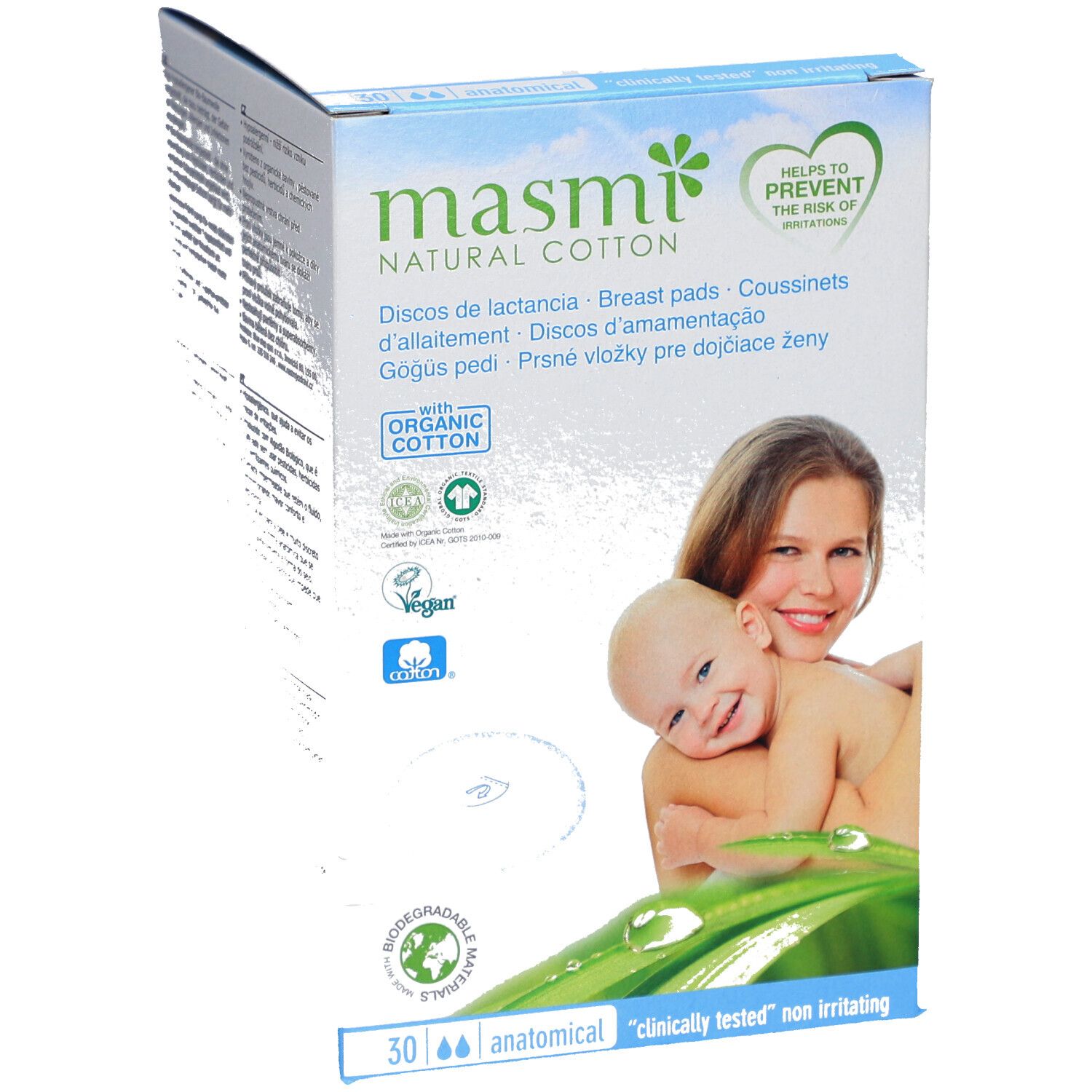 Masmi Coussinets d'Allaitement en Coton Bio