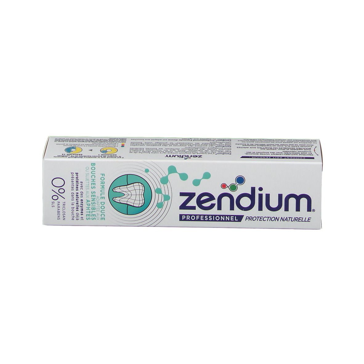 Zendium Dentifrice Formule Douce Bouches Sensibles ou Sujettes aux Aphtes