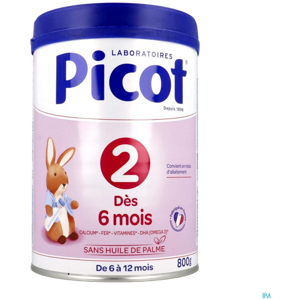 Picot 2, Lait de suite pour nourrisson 2ème âge, bt 800 g
