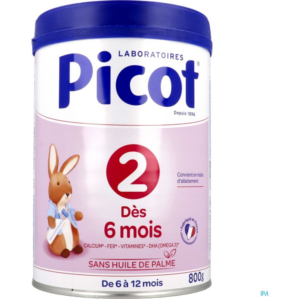 Picot 2, Lait de suite pour nourrisson 2ème âge, bt 800 g