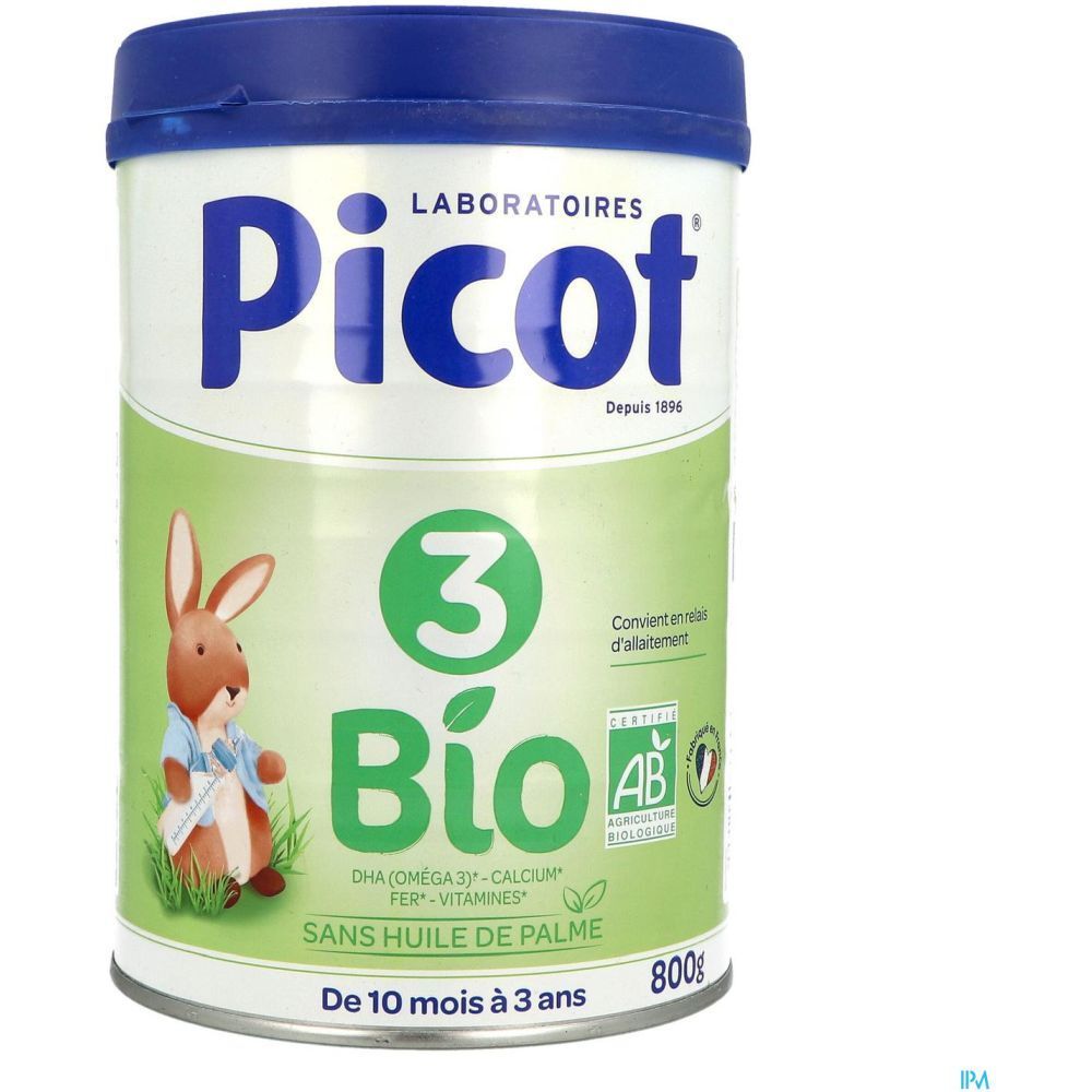 Picot Bio 3, Lait de croissance pour nourrisson, bt 800 g