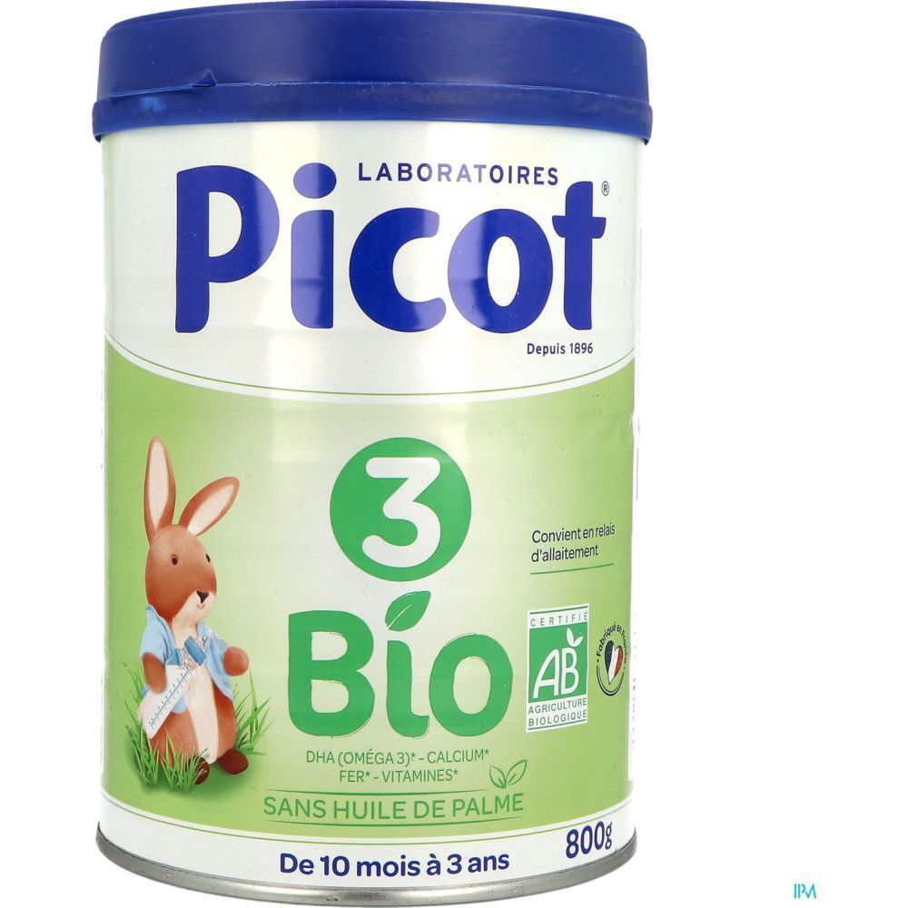Picot Bio 3, Lait de croissance pour nourrisson, bt 800 g
