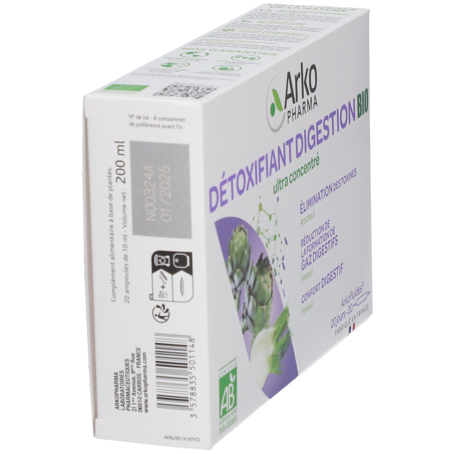Arkopharma Arkofluides® Artichaut - Fenouil Bio