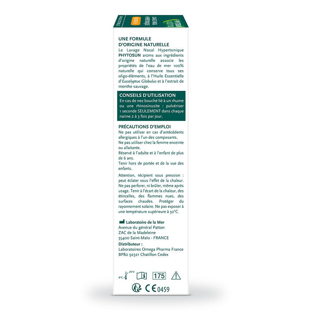Phytosun Arôms Laval Nasal Hypertonique Nez Bouché 100ml
