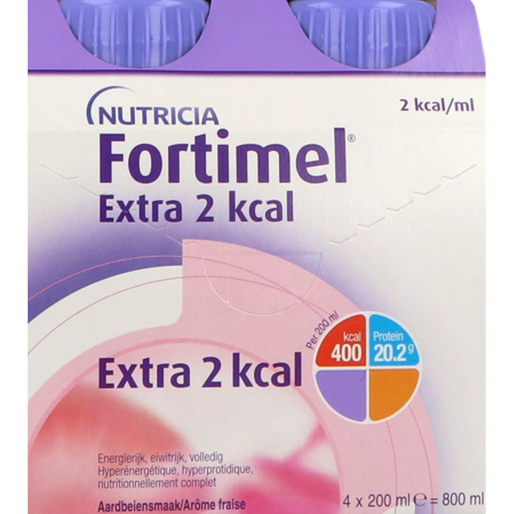 Fortimel Extra 2 kcal fraise complément hyperprotéiné
