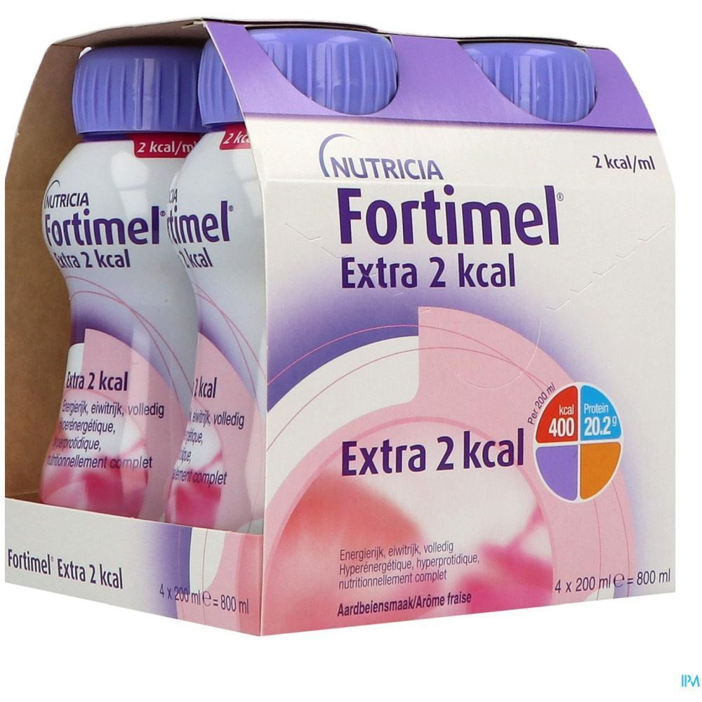 Fortimel Extra 2 kcal fraise complément hyperprotéiné
