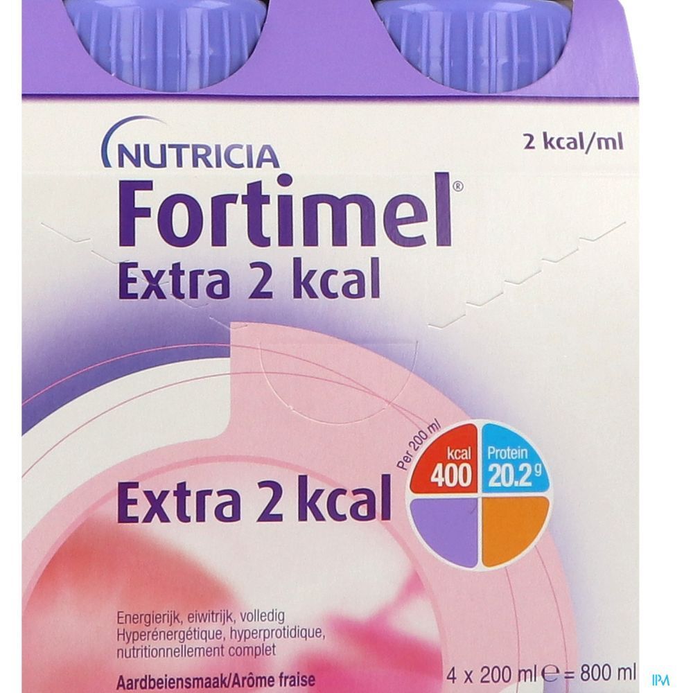 Fortimel Extra 2 kcal fraise complément hyperprotéiné