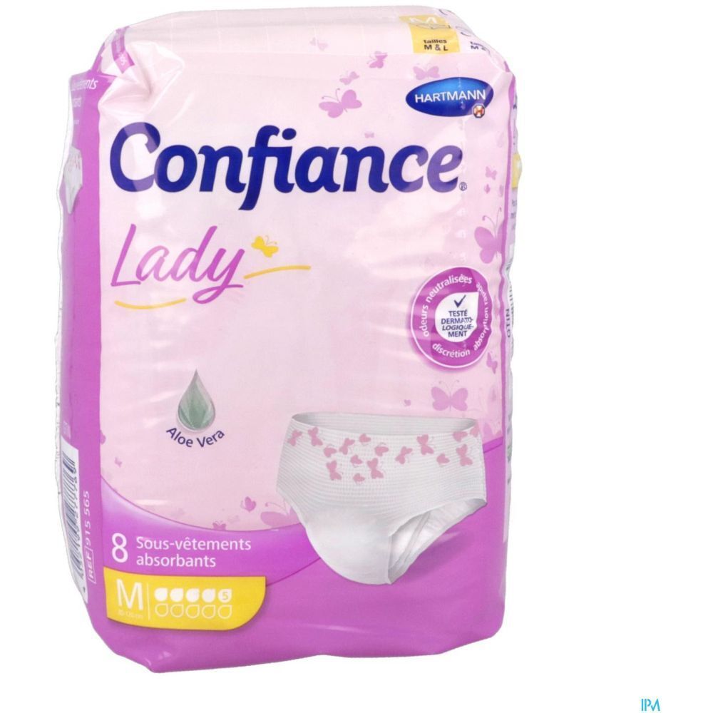 CONFIANCE LADY ABSORPTION 5 G SOUS - VÊTEMENT - Slip absorbant jetable, hypoallergénique p