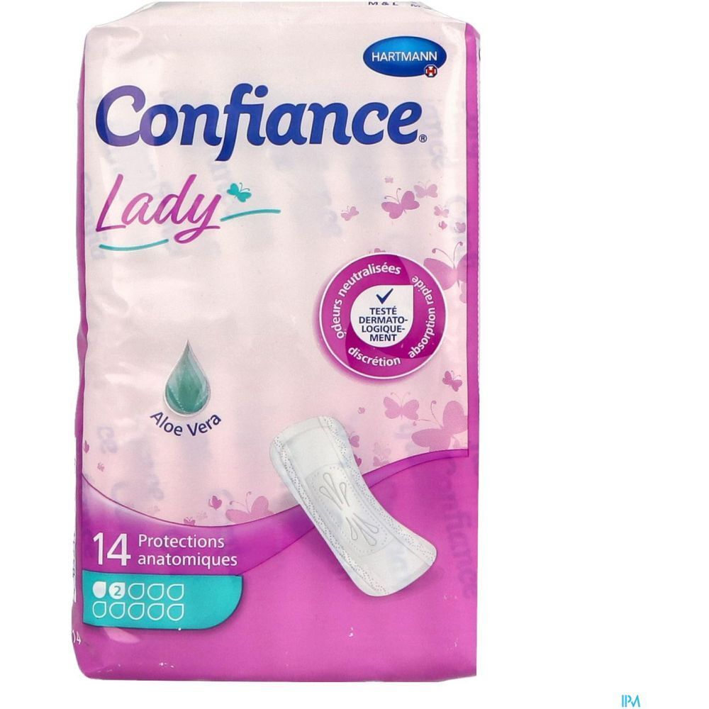 CONFIANCE LADY ABSORPTION 2 G - Protection anatomique hypoallergénique pour incontinence u
