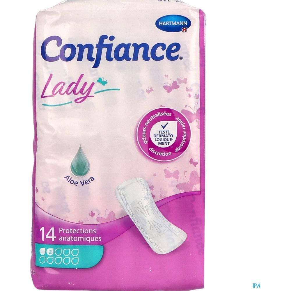 CONFIANCE LADY ABSORPTION 2 G - Protection anatomique hypoallergénique pour incontinence u