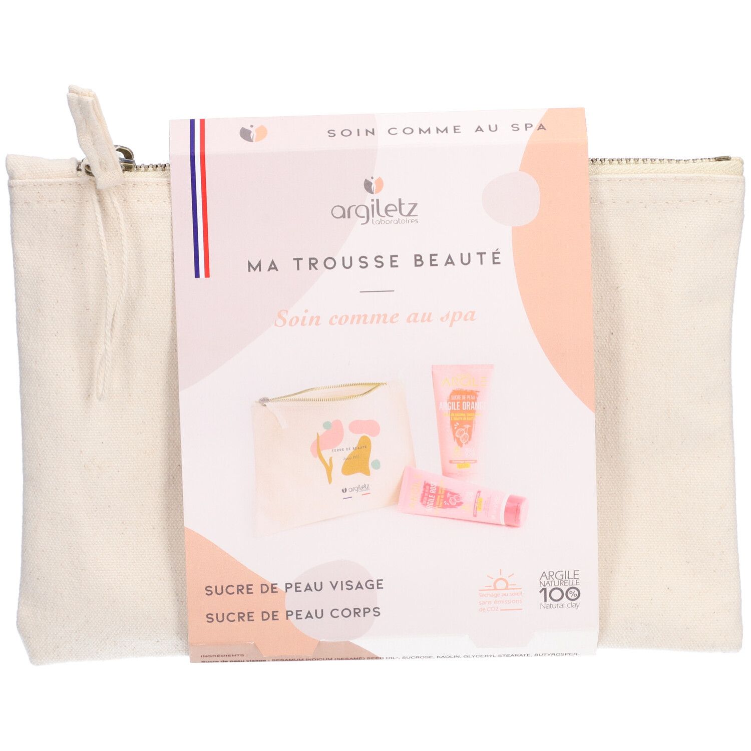 ARGILETZ Trousse beauté “comme au spa” : gommages visage et corps