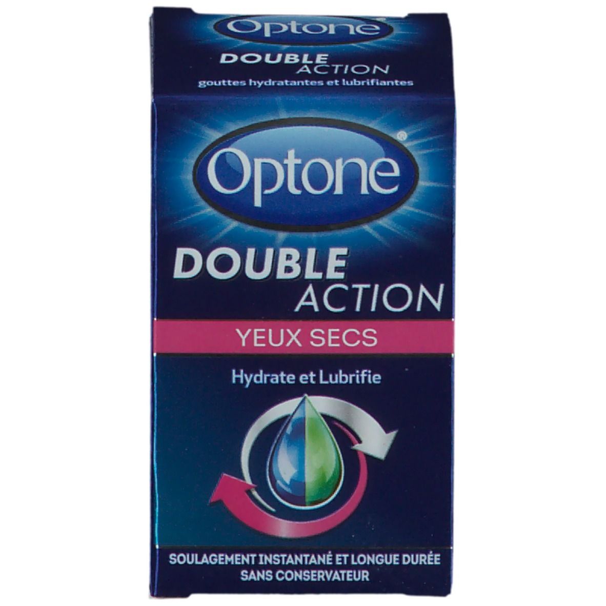 Optone® Double Action gouttes hydratantes et lubrifiantes