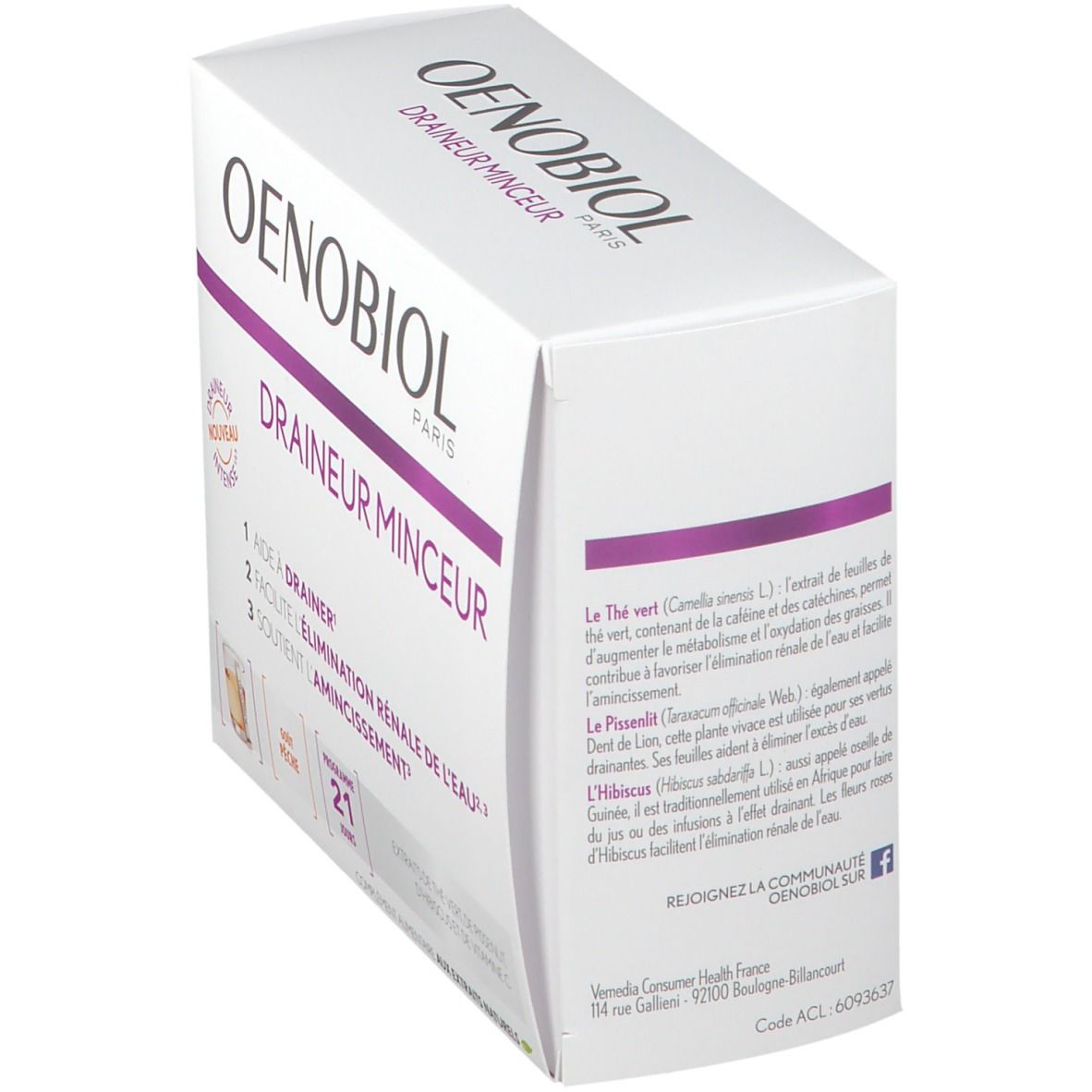 OENOBIOL Draineur Minceur Pêche